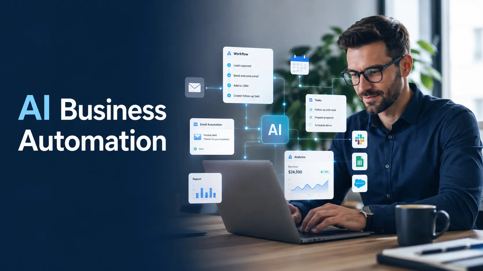 AI Business Automation - A Practical Guide to Saving Time, Reducing Manual Work, and Growing Smarter